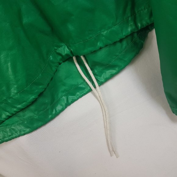 VINTAGE Lacoste IZOD Gator Nylon Pullover Hooded Rain Jacket Windbreaker Green M - Picture 6 of 14